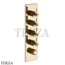 Gessi VENTI20 Термостат для душа, 4 потока, внешняя часть 65208-735, Warm Bronze PVD