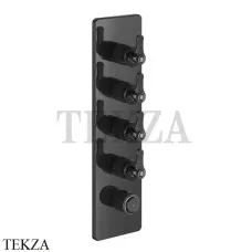 Gessi VENTI20 Термостат для душа, 4 потока, внешняя часть 65208-706, Black Metal PVD