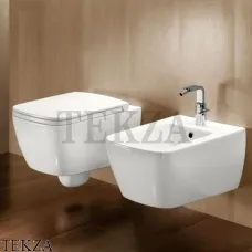 Hatria Fusion Q Биде подвесное, 1 отверстие под смеситель YXV801, белый глянец (снят с производства)