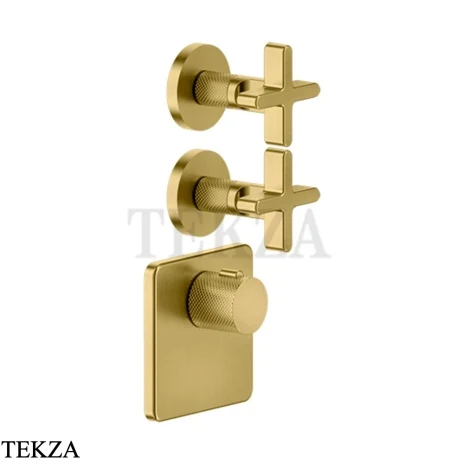 Gessi INCISO WELLNESS Термостат 2 выхода, внешняя часть 58344-716, Gold Br. PVD