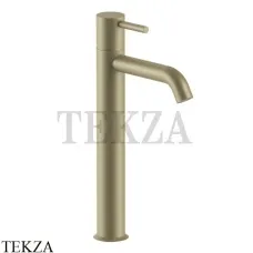 Fantini Nostromo Смеситель для раковины высокий, без гарнитура 50P6E806WF, Matt British Gold