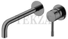 Boheme Uno Смеситель для раковины из стены, комплект с встройкой Uno 465-SGM Shine Gun Metall