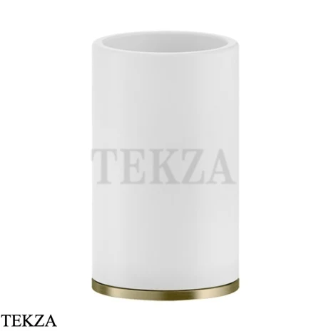 Gessi INCISO accessories Стакан настольный, композит белый 58531-727, Brushed Brass
