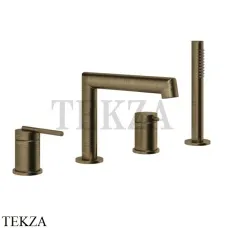 Gessi INGRANAGGIO Смеситель на борт ванны, с гарнитуром 63537-713, Antique Brass