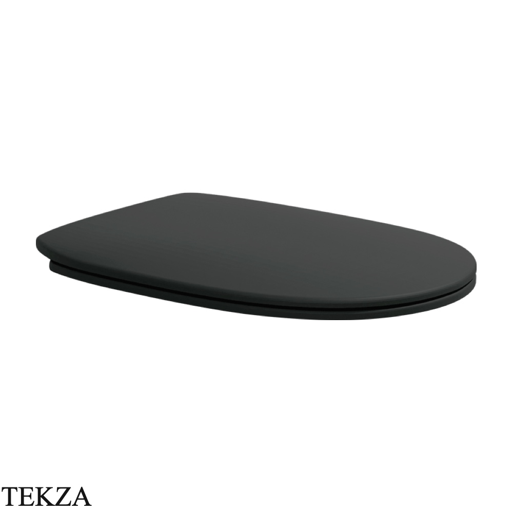 Flaminia Madre сиденье с крышкой Slim с микролифтом 36,5×47×3,5 см, чёрный Carbone матовый