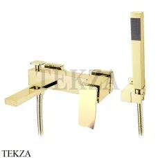 Boheme Q.2 Смеситель для ванны настенный, с гарнитуром 143-GG.2, Золото глянец