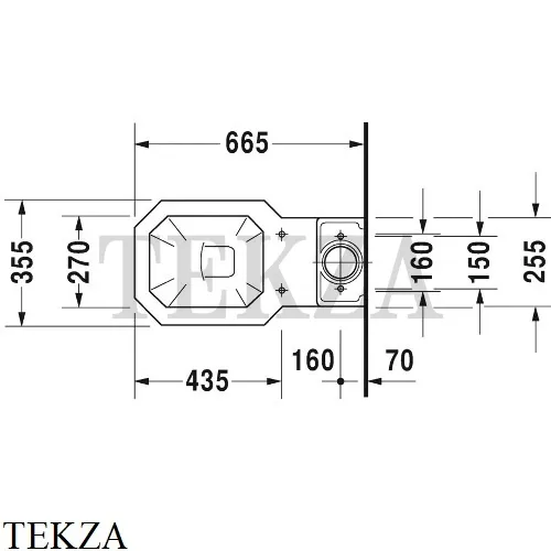 Duravit 1930 Series Унитаз комбинированный 0227010000, сток вертикальный, сиденье микролифт SoftClose, белый глянец