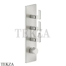 Gessi INCISO WELLNESS Термостат 3 выхода, внешняя часть 58206-149, Finox Brushed Nickel