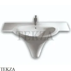 Hatria Sculture Раковина подвесная, с переливом YR3801, белый глянец