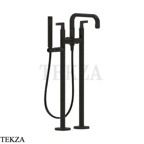 Gessi INCISO Смеситель для ванны напольный, с душевым гарнитуром 58029-187, Aged Bronze