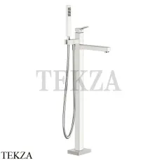 Gessi RETTANGOLO K Смеситель для ванны напольный, внешняя часть 53129-149, Finox Brushed Nickel