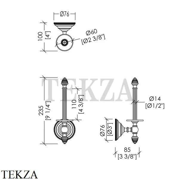 Devon&Devon BLACK DIAMOND Держатель для запасного рулона BLKD511CR/PS, хром глянец