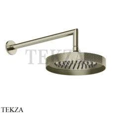 Gessi Inverso Diamantato Верхняя лейка с кронштейном D21,8 см 63448-720, Nickel PVD