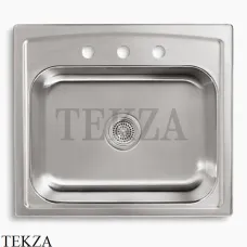 Kohler Toccata Мойка для кухни с 3 отв. под смеситель K-3348-3-NA, нержавеющая сталь Kohler Toccata Мойка для кухни с 3 отв. под смеситель K-3348-3-NA, нержавеющая сталь