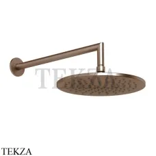 Gessi ANELLO Верхняя лейка с кронштейном D25 см 63348-708, Copper Brushed