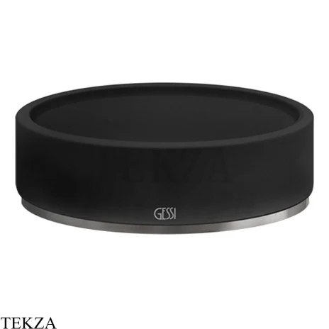 Gessi 316 ACCESSORIES Мыльница настольная, композит черный 54726-239, Steel Brushed