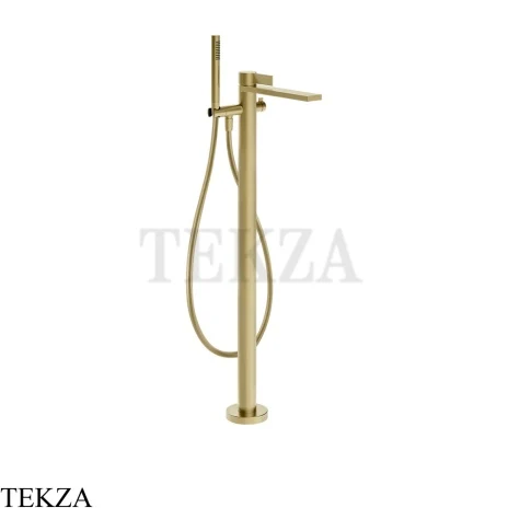 Gessi Inverso RIGATO Смеситель для ванны напольный, внешняя часть 73528-727, Brass Brushed PVD