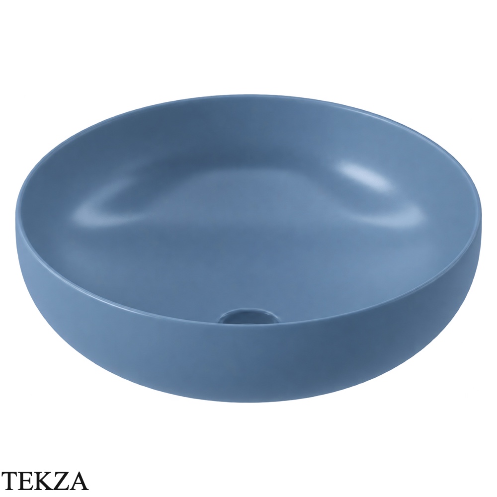 ArtCeram Jolie раковина накладная круглая JOL001 38 00, Blue Avio матовый