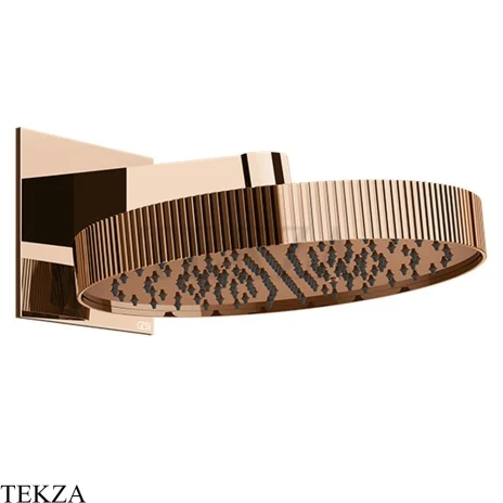 Gessi Incastri Верхняя лейка D30 с кронштейном из стены 75149-030, медь глянец