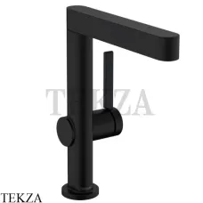 Hansgrohe FINORIS Смеситель для раковины 230 поворотный, с донным клапаном Push-Open 76060670, черный матовый