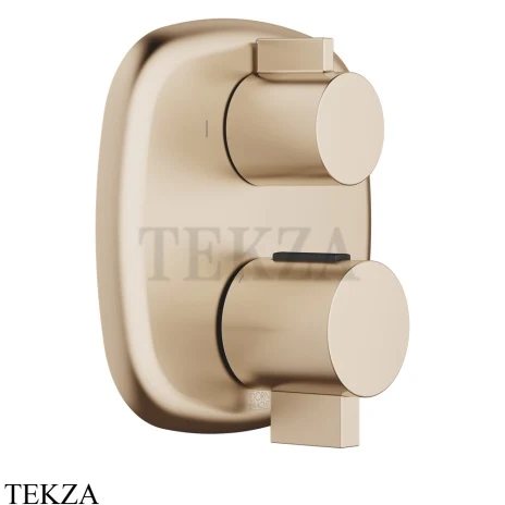 Dornbracht COYA Термостат для душа 3 потока, внешняя часть 36427404-46, Brushed Champagne (золото 22кт)