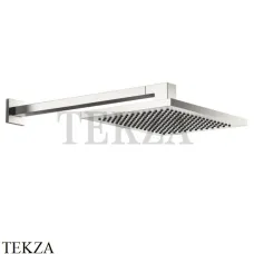 Dornbracht Верхний душ с настенным креплением, квадратная розетка 28765980-06, платина матовая Dornbracht Верхний душ с настенным креплением, квадратная розетка 28765980-06, платина матовая