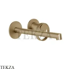 Gessi ANELLO Смеситель для раковины, с длинным изливом, внешняя часть 63383-726, Warm Bronze Br.