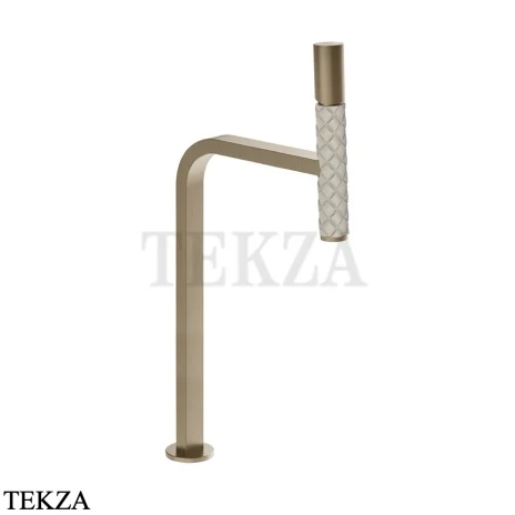 Gessi Pelle Tresse Смеситель для раковины высокий, без гарнитура 78604-432, Crème/ Finox Br. Nickel