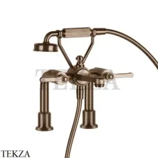 Gessi VENTI20 Смеситель для ванны на борт с гарнитуром 65115-708, Copper Brushed