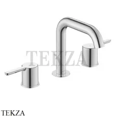 Duravit C.1 Смеситель для раковины 3 отверстия, с донным клапаном C11060005010, хром глянец