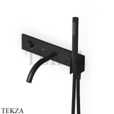 Zucchetti Hoop Термостат для ванны с гарнитуром, внешняя часть ZHO786.P81, brushed total black PVD
