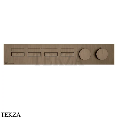 Gessi HI-FI Термостатический смеситель на 4 потока, внешняя часть 63016-761, бронза Coffee