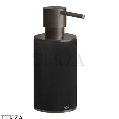 Gessi 316 ACCESSORIES Дозатор для жидкого мыла или лосьона, композит черный 54738-707, Black Metal Brushed PVD