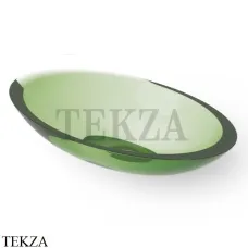 Dea Design Washbasins Раковина настольная овальная Glasstech DD9005 600 R3, Emerald R3