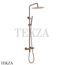 Boheme Uno Стойка для душа c термостатом, верхний душ латунь Uno 468-T-BRB, brushed bronze