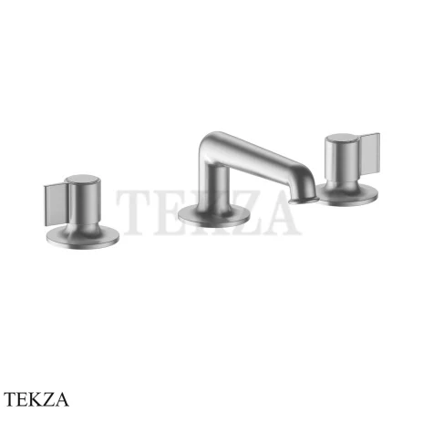 Fantini Flora Смеситель для раковины, без гарнитура 7692J504W, Brushed Steel Look PVD