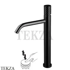 FIMA Carlo Frattini Spillo TECH X Смеситель для раковины, с донным клапаном F3031T/HXSXNS, черный матовый