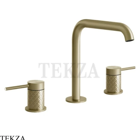 Gessi 316 INTRECCIO Смеситель для раковины, без сливного гарнитура 54112-727, Brushed Brass PVD