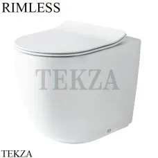 ArtCeram FILE 2.0 Унитаз приставной Rimless без ободка, сиденье микролифт FLV005 05 30, белый матовый