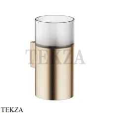 Dornbracht Стакан настенный с держателем, хрусталь матовый 83401979-46, Brushed Champagne (22kt Gold)
