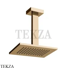 Gessi Rettangolo shower Верхний душ с потолочным кронштейном 20151-735, Warm Bronze PVD