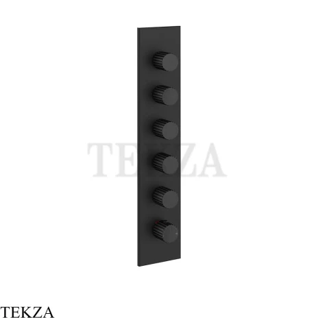 Gessi Incastri Термостат для душа 5 потоков, внешняя часть 75320-299, черный матовый