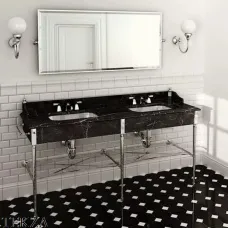 Devon&Devon DOUBLE MADISON Консоль со столешницей из мрамора DEMADISONBCA180CR, хром глянец