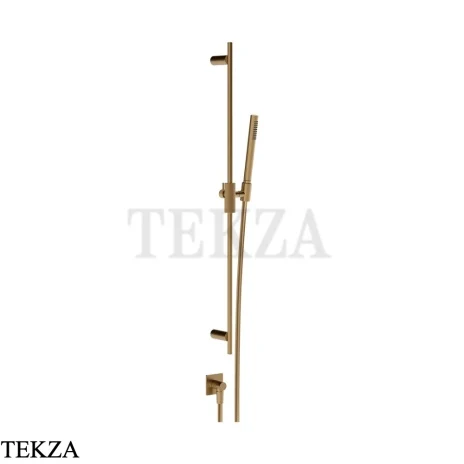 Gessi Inverso Diamantato Штанга в комплекте с душевой лейкой и выводом 73641-726, Warm Bronze Br. PVD