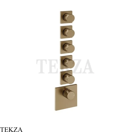 Gessi Incastri Термостат для душа 5 потоков, внешняя часть 75310-791, бронза Deep