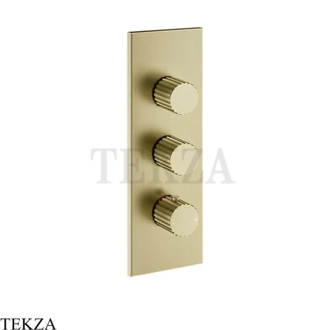 Gessi Incastri Термостат для душа 2 потока, внешняя часть 75314-727, шампань Brushed