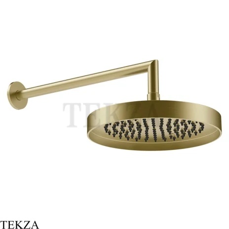 Gessi Incastri Верхняя лейка D25 с кронштейном из стены 63045-727, шампань Brushed