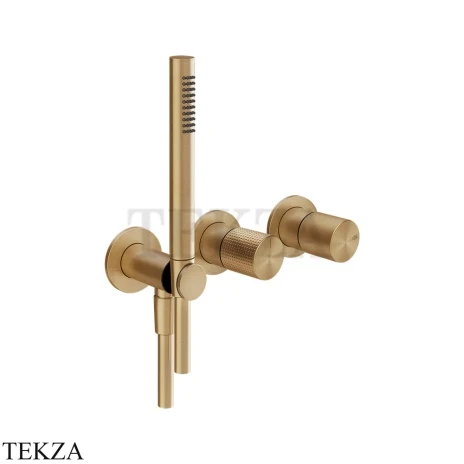 Gessi Habito CESELLO Смеситель для душа с гарнитуром, внешняя часть 70438-726, Warm Bronze Br. PVD