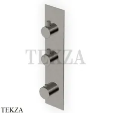 Zucchetti Pan Термостат для душа, 2 выхода, внешняя часть ZT28660.C51, brushed metal black