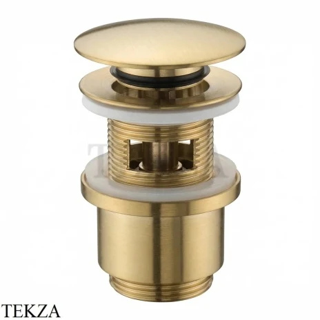 Nicolazzi Донный клапан клик-клак 1/4 с переливом 5558OS, Brushed brass